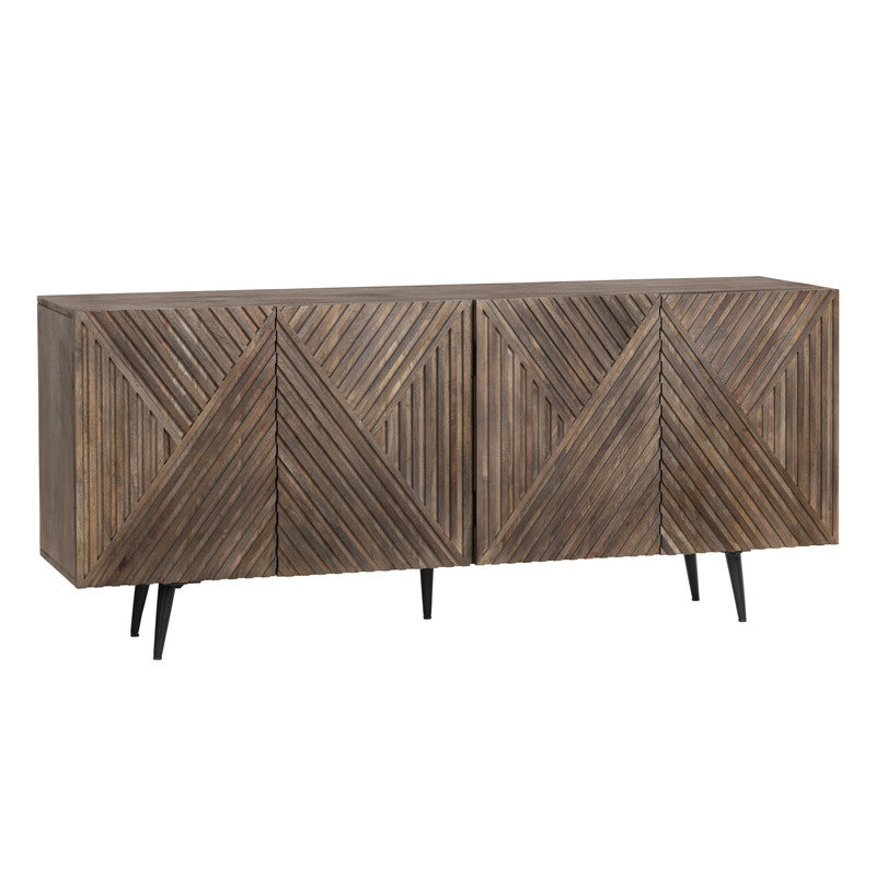 Catalina Brown/Black Sideboard - Ornate Home