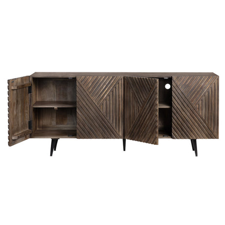 Catalina Brown/Black Sideboard - Ornate Home