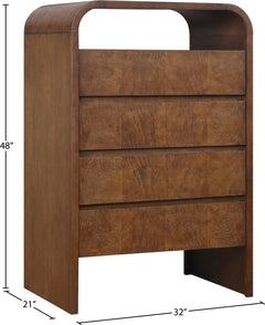 Catalina Brown Wood And Veneer Chest - Ornate Home