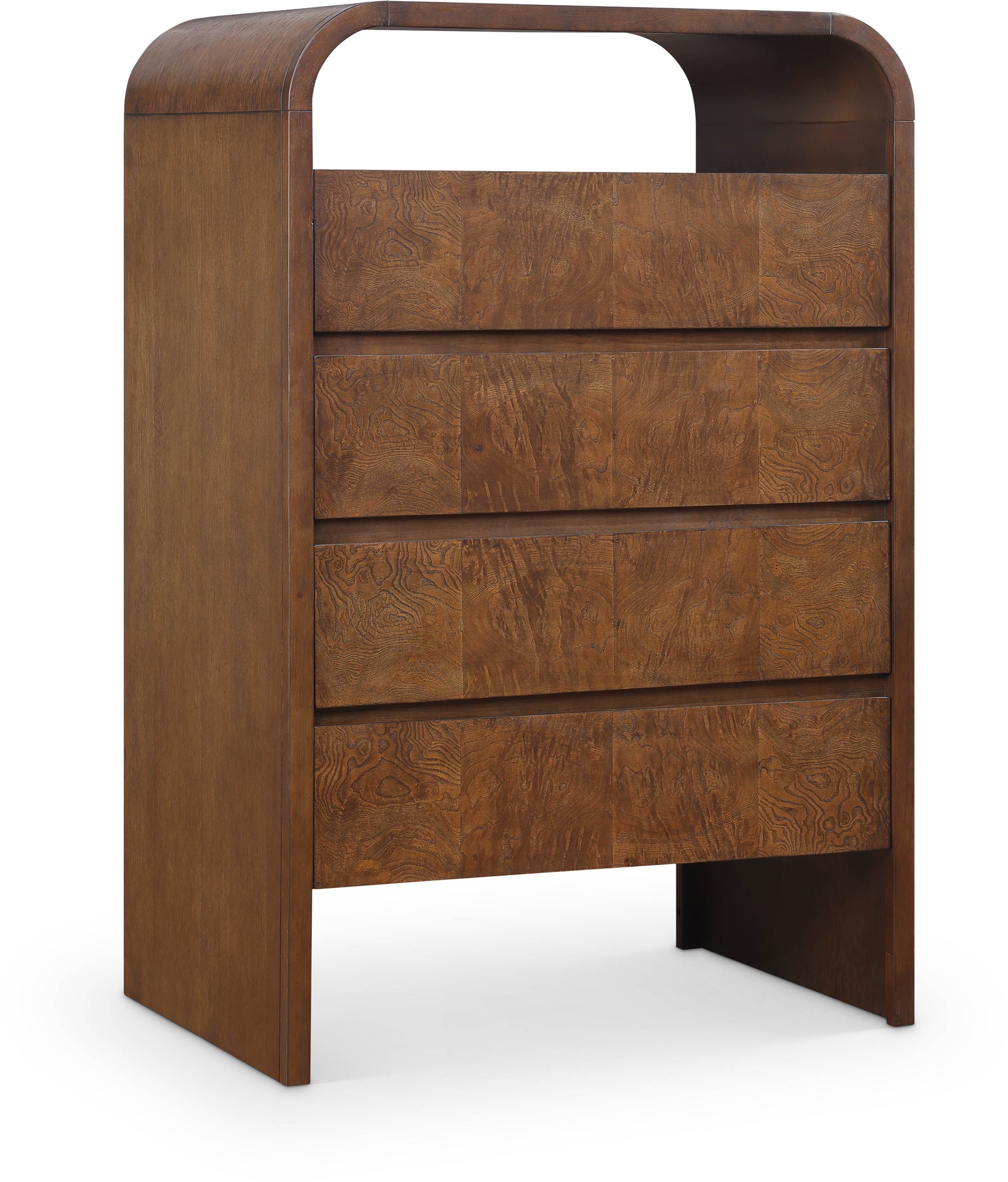Catalina Brown Wood And Veneer Chest - Ornate Home