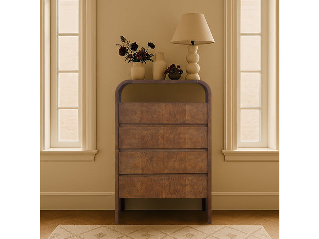 Catalina Brown Wood And Veneer Chest - Ornate Home