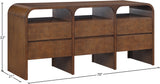 Catalina Brown Wood And Veneer Dresser - Ornate Home