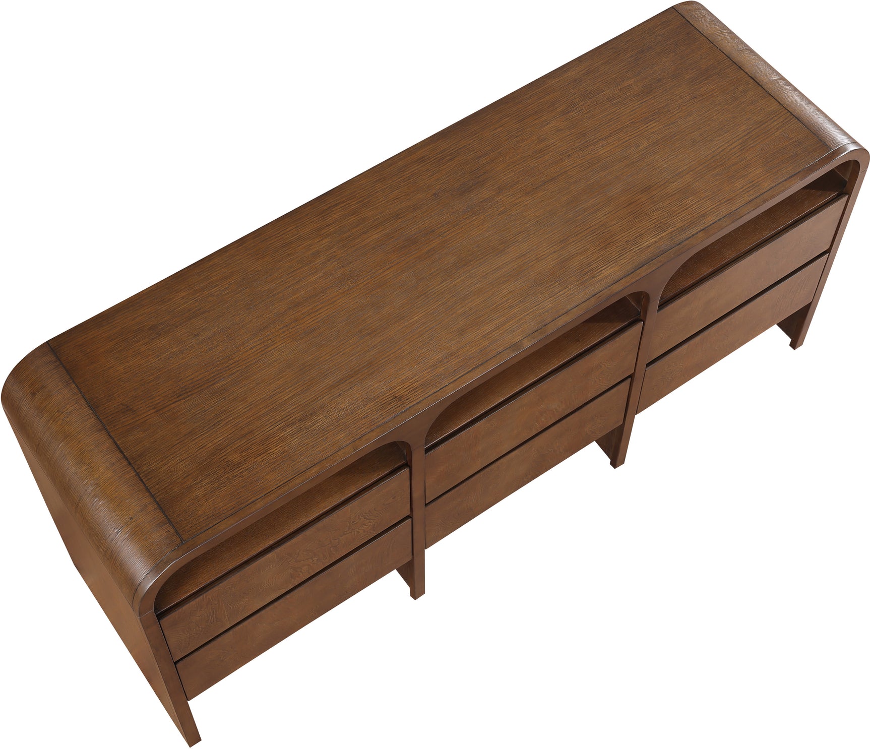 Catalina Brown Wood And Veneer Dresser - Ornate Home