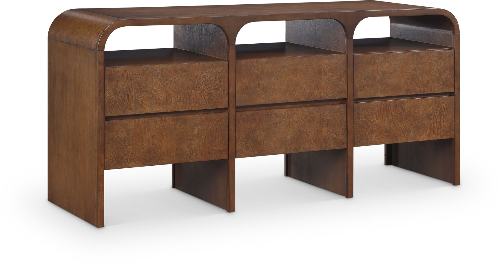 Catalina Brown Wood And Veneer Dresser - Ornate Home