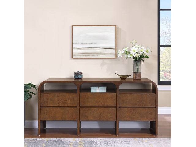 Catalina Brown Wood And Veneer Dresser - Ornate Home