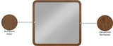 Catalina Brown Wood And Veneer Mirror - Ornate Home