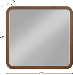 Catalina Brown Wood And Veneer Mirror - Ornate Home