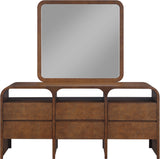 Catalina Brown Wood And Veneer Mirror - Ornate Home