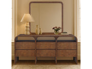 Catalina Brown Wood And Veneer Mirror - Ornate Home