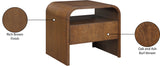 Catalina Brown Wood And Veneer Nightstand - Ornate Home