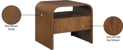 Catalina Brown Wood And Veneer Nightstand - Ornate Home