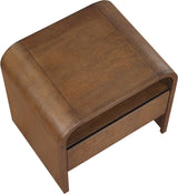 Catalina Brown Wood And Veneer Nightstand - Ornate Home