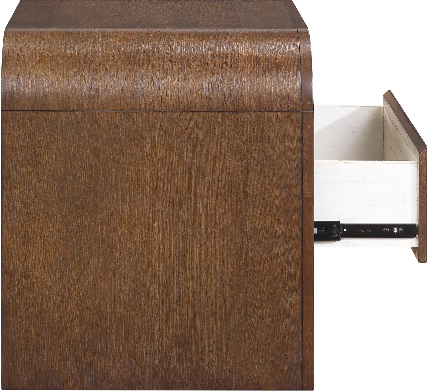 Catalina Brown Wood And Veneer Nightstand - Ornate Home