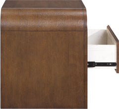Catalina Brown Wood And Veneer Nightstand - Ornate Home