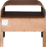 Catalina Brown Wood And Veneer Nightstand - Ornate Home