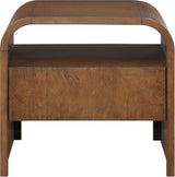 Catalina Brown Wood And Veneer Nightstand - Ornate Home