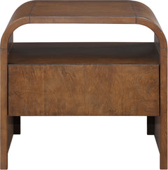 Catalina Brown Wood And Veneer Nightstand - Ornate Home