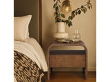 Catalina Brown Wood And Veneer Nightstand - Ornate Home