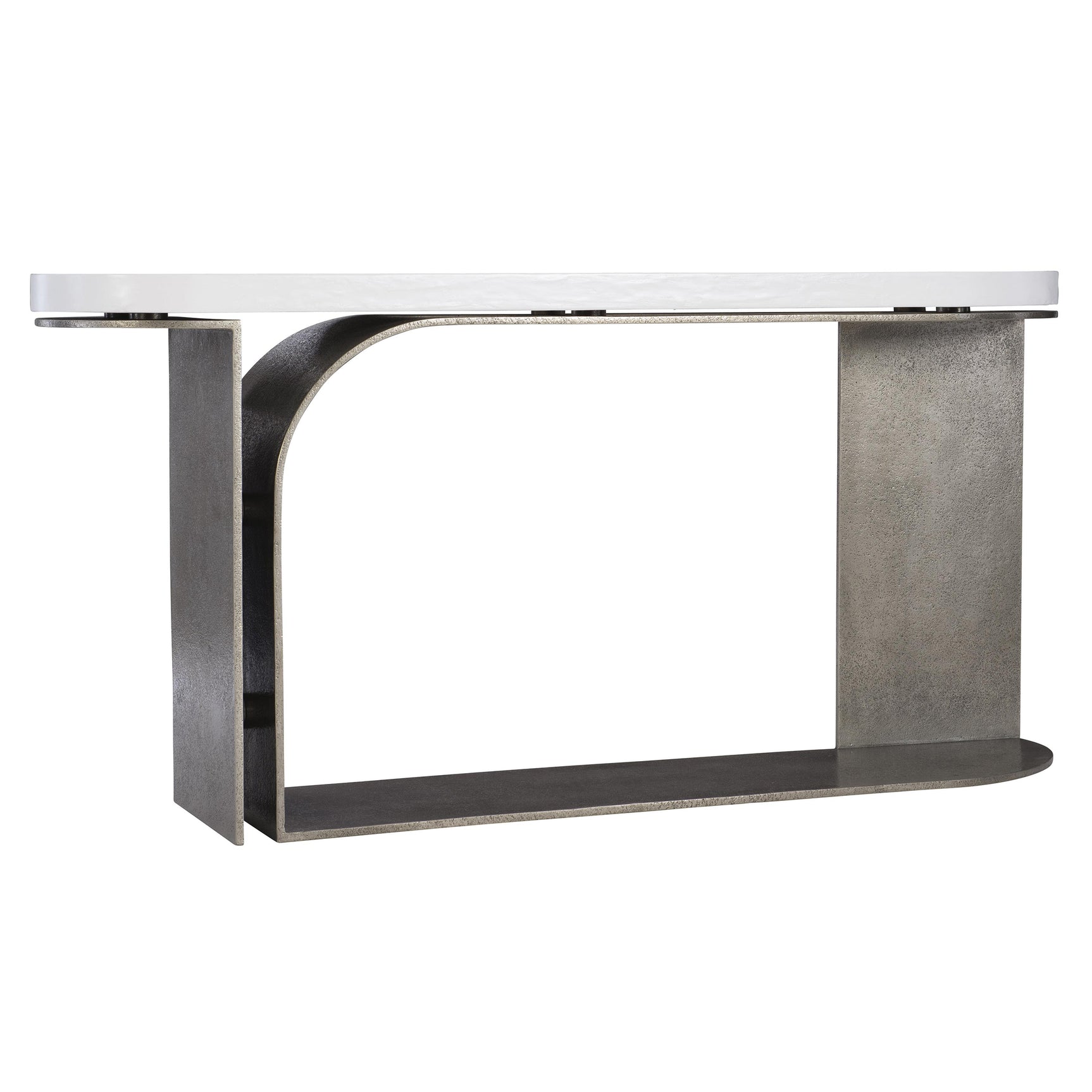 Catalina Graphite/White Plaster Console Table - Ornate Home