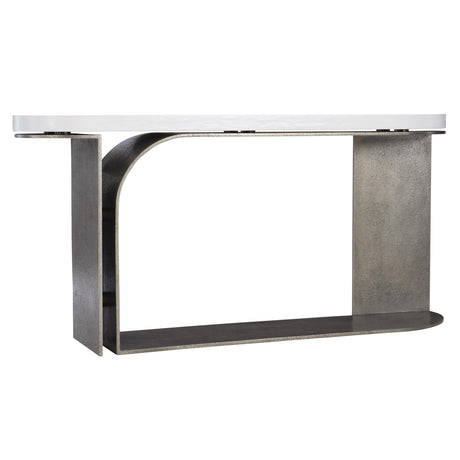 Catalina Graphite/White Plaster Console Table - Ornate Home