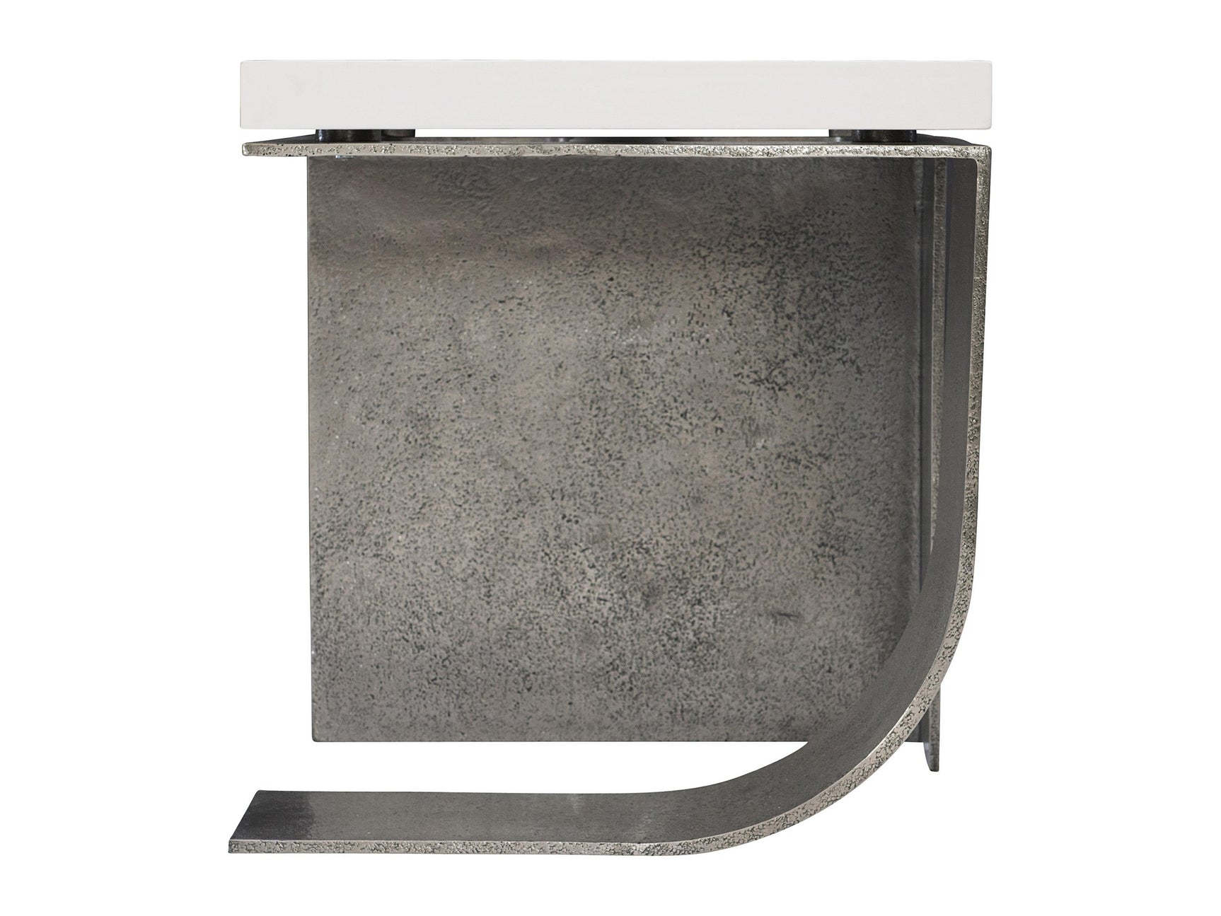 Catalina Graphite/White Plaster Side Table - Ornate Home