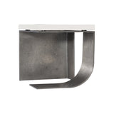 Catalina Graphite/White Plaster Side Table - Ornate Home