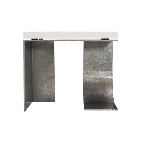 Catalina Graphite/White Plaster Side Table - Ornate Home