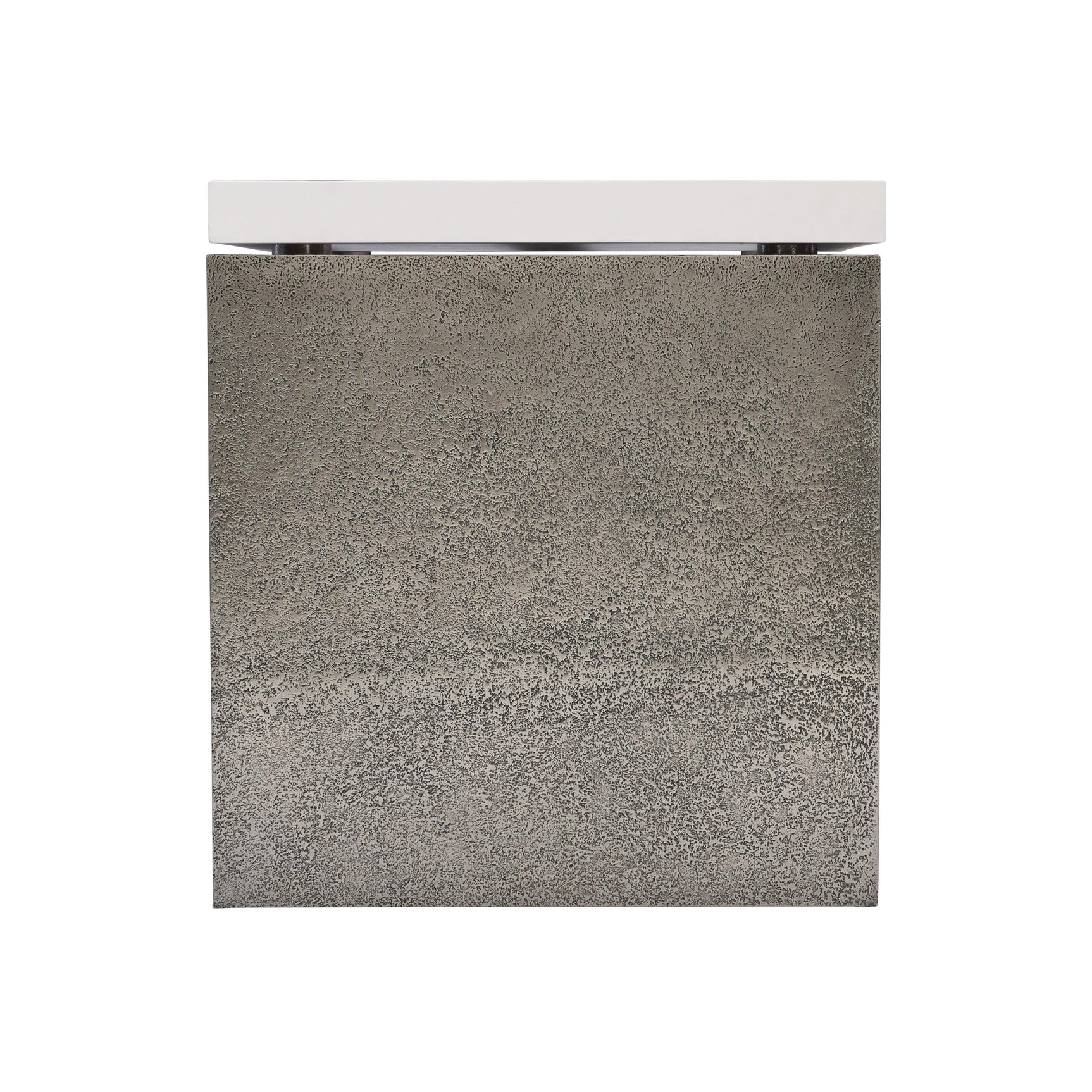 Catalina Graphite/White Plaster Side Table - Ornate Home