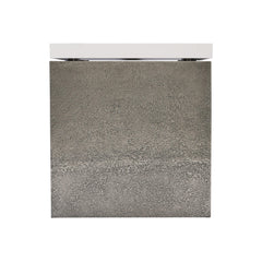 Catalina Graphite/White Plaster Side Table - Ornate Home