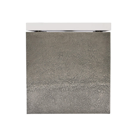 Catalina Graphite/White Plaster Side Table - Ornate Home