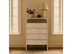 Catalina Natural Wood And Veneer Chest - Ornate Home