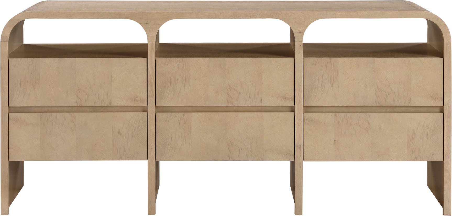 Catalina Natural Wood And Veneer Dresser - Ornate Home