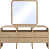 Catalina Natural Wood And Veneer Mirror - Ornate Home