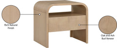 Catalina Natural Wood And Veneer Nightstand - Ornate Home