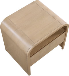 Catalina Natural Wood And Veneer Nightstand - Ornate Home