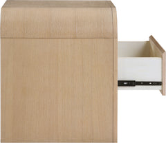 Catalina Natural Wood And Veneer Nightstand - Ornate Home