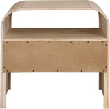 Catalina Natural Wood And Veneer Nightstand - Ornate Home