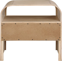 Catalina Natural Wood And Veneer Nightstand - Ornate Home