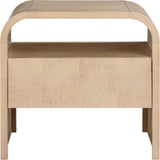 Catalina Natural Wood And Veneer Nightstand - Ornate Home