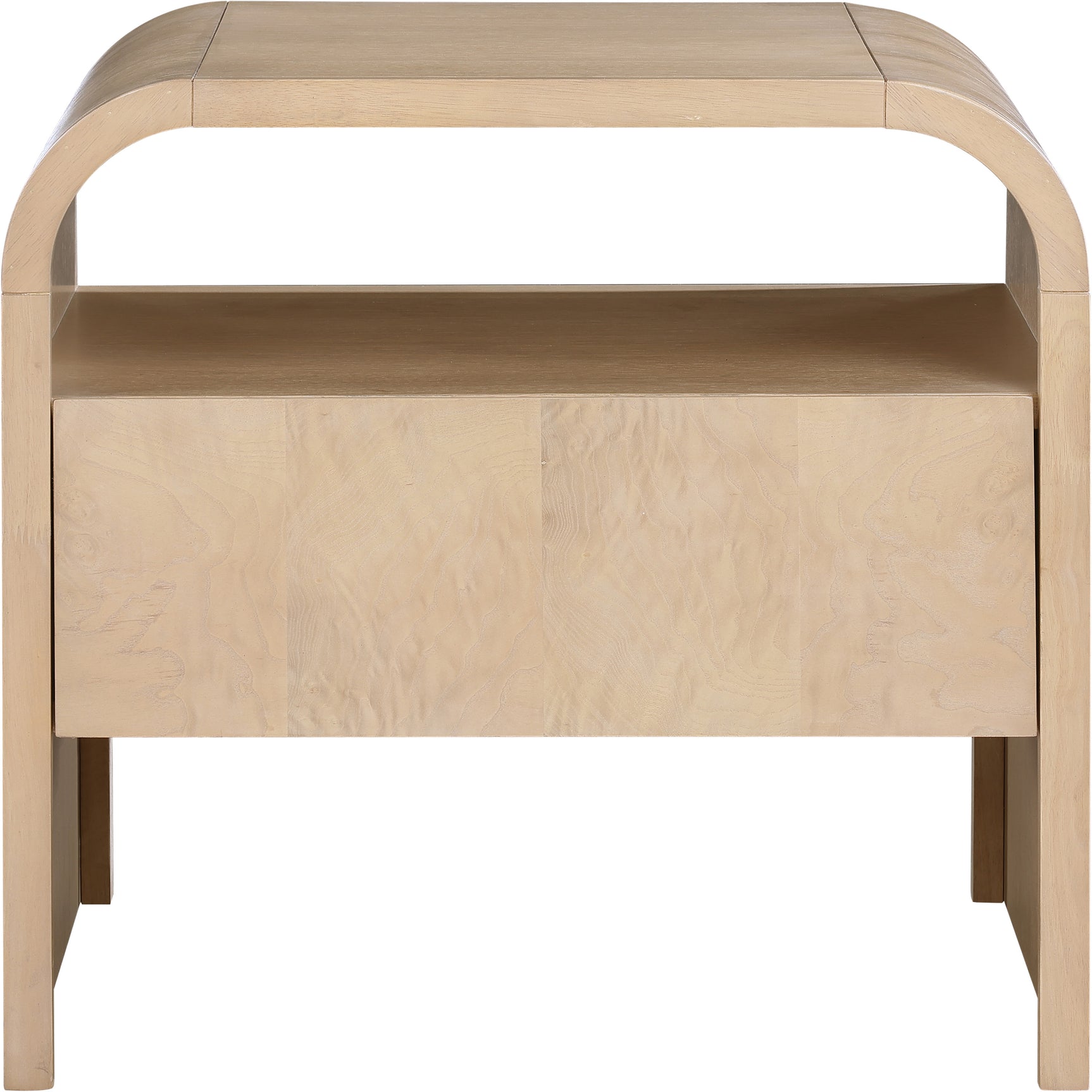 Catalina Natural Wood And Veneer Nightstand - Ornate Home