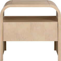 Catalina Natural Wood And Veneer Nightstand - Ornate Home