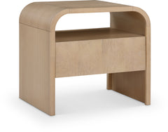 Catalina Natural Wood And Veneer Nightstand - Ornate Home