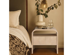 Catalina Natural Wood And Veneer Nightstand - Ornate Home