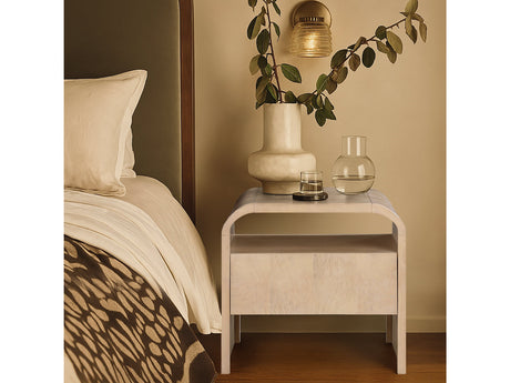Catalina Natural Wood And Veneer Nightstand - Ornate Home