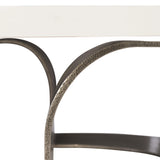 Catalina White Plaster/Graphite Cocktail Table - Ornate Home