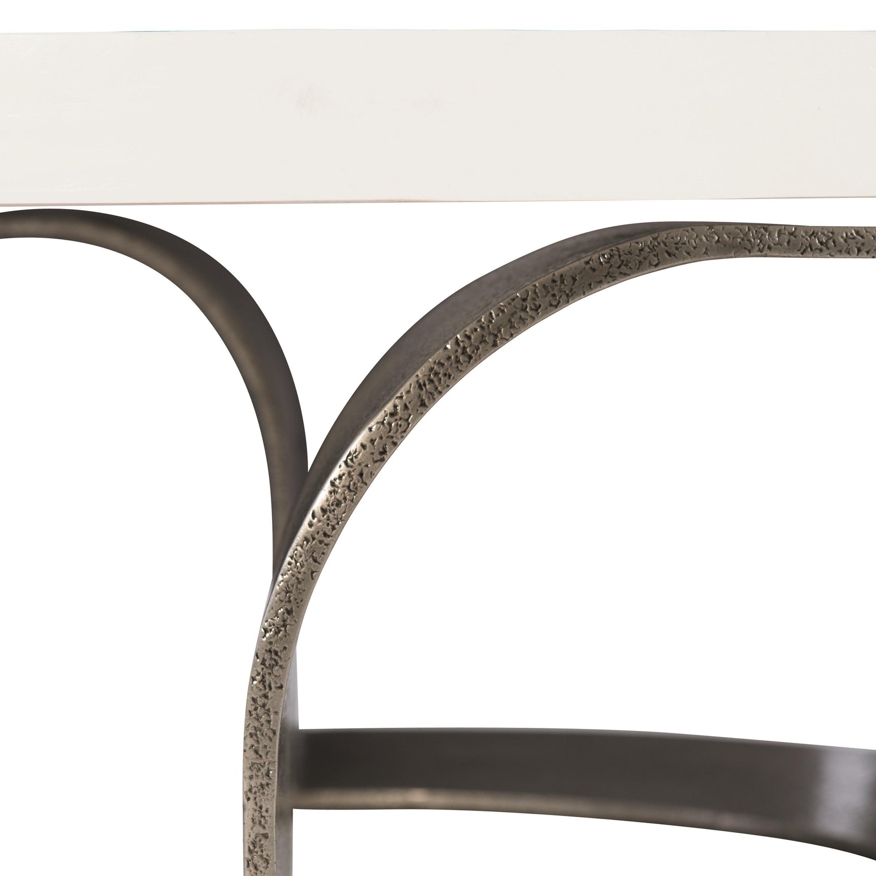 Catalina White Plaster/Graphite Cocktail Table - Ornate Home