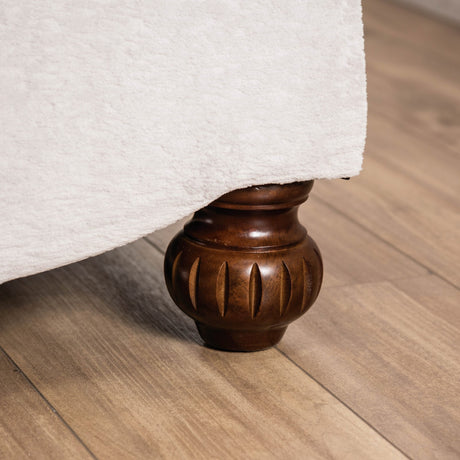 Catalonia Beige/Dark Cherry Loveseat - Ornate Home