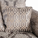 Catalonia Beige/Dark Cherry Loveseat - Ornate Home