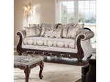 Catalonia Beige/Dark Cherry Sofa - Ornate Home