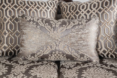 Catalonia Beige/Dark Cherry Sofa - Ornate Home